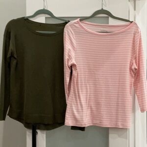 2 boatneck tops